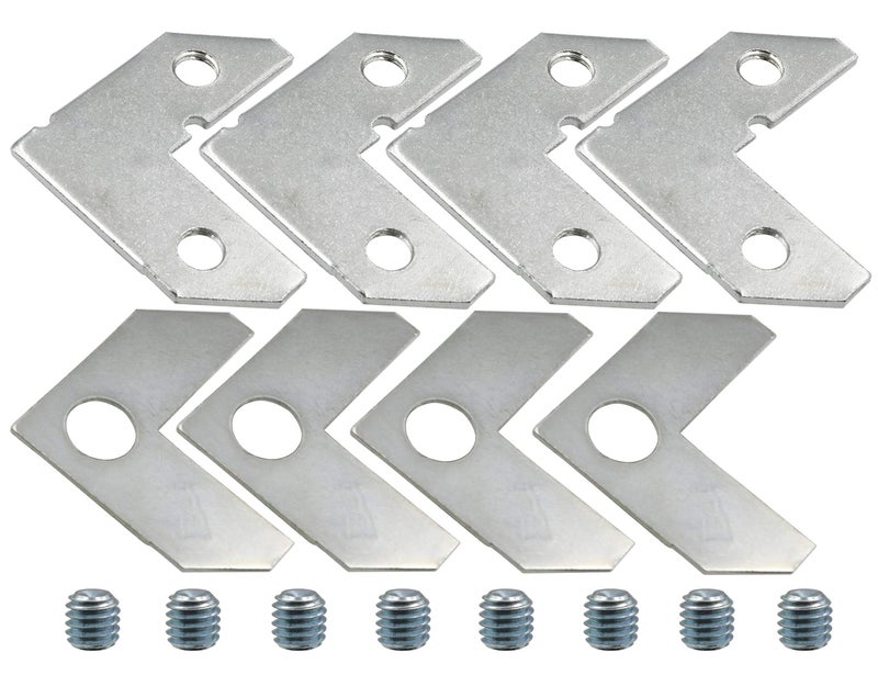 LBY 40pcs Picture Frame L Shape Angle Bracket Flat Plate Fastener, Metal Picture Frame Hardware Corner Gasket, Corner Brace Joint Bracket Fastener, Joints Support Bracket, Silver - Image 1